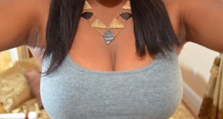 Excellent american amateur Sonia Roxxx in sexy undies revealing big tits and puting a toy in her pussy 